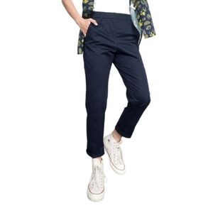 Wildfang The Ace Collection Ace Crop Pants Womens 12 Navy Blue Chino Office 4400